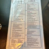 menu at Bar Bombon in Philadelphia