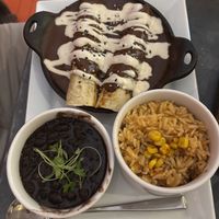 Jack fruit Enchiladas with Mole Sauce   at Bar Bombon in Philadelphia