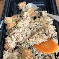 Fried rice, made vegan (some missing 😁)  at Mi Sen in Portland