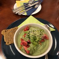 Best peas hummus 👍 at bistRAW & Tea in Prague