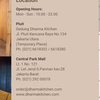 Temporary place at Dharma Kitchen - Pluit in Jakarta