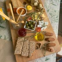 Iberica platter (with vegan chorizo) at La Libelula Vegan Cafe in Fuengirola