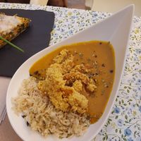 Japanese curry at La Libelula Vegan Cafe in Fuengirola