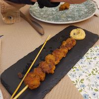 Setian pinchito at La Libelula Vegan Cafe in Fuengirola