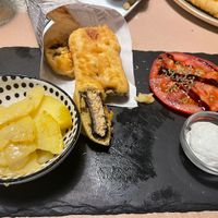 Nofish nochips. I really recommend trying this, it was really good  at La Libelula Vegan Cafe in Fuengirola