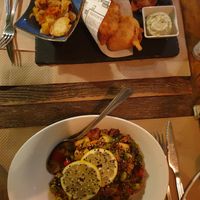 Nofish nochip & Tempeh stir fry at La Libelula Vegan Cafe in Fuengirola