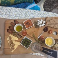 Charcuterie board at La Libelula Vegan Cafe in Fuengirola