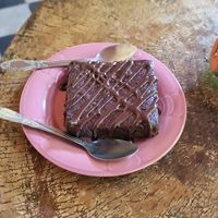 Brownie at ChocoCafe in Granada