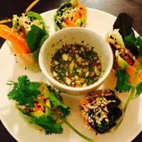 Fresh spring roll at Veggie Bean in Koh Samui