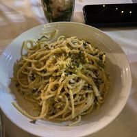 Spaghetti puttanesca  at Full Bloom in Miami Beach