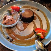 Mocha caramel chocolate lava cake at Full Bloom in Miami Beach