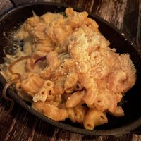 Mac and cheese halfway through meal  at Full Bloom in Miami Beach