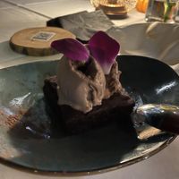 Chocolate brownie  at Full Bloom in Miami Beach