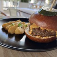 “Beacon” cheese burger  at Full Bloom in Miami Beach