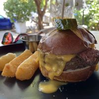 Tempeh bacon burger  #Veganuary at Full Bloom in Miami Beach