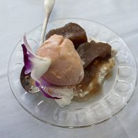 Braised papaya. (Best dessert in town)   at Full Bloom in Miami Beach