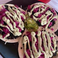 Picadillo Tacos and Dragon Fruit Kombucha   at Full Bloom in Miami Beach