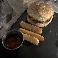 Kid’s cheeseburger   at Full Bloom in Miami Beach