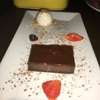 chocolate fudge and gelato  at Full Bloom in Miami Beach
