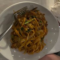 Drunken Noodes: Wide rice noodles, ground tempeh , green onions, Thai basil, Bok choy & dragon sauce at Full Bloom in Miami Beach