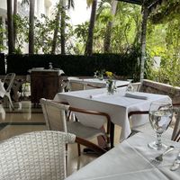 Covered patio  at Full Bloom in Miami Beach
