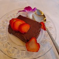 Chocolate ganache cake at Full Bloom in Miami Beach