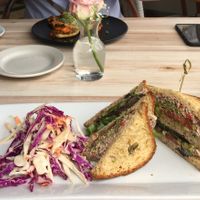 Vegan tuna sandwich at Full Bloom in Miami Beach
