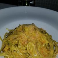 Vegan carbonara at Full Bloom in Miami Beach