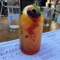 cocktail (freshly pressed orange juice with pomegranate)  at Kaldrma in Bar