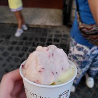 Sicilian peach and pineapple-mint at Gelateria del Teatro in Rome