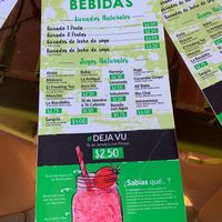 Menu  at SoyGreen in San Salvador