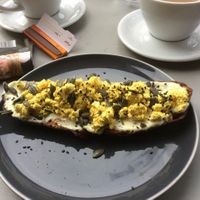 Tofu scrambled egg. at The Hive of Vyner St in East London