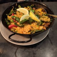 Veg paella - much larger than looks here at 2 Taps Winebar in Belfast