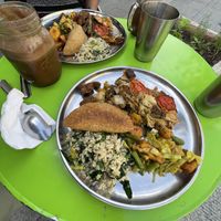 Buffet ! So many good options, this is not all of the options though! Everything is healthy & delicious  at Hare Krishna Buffete in Monterrey