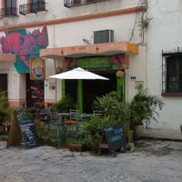 picture taken from outside at Hare Krishna Buffete in Monterrey