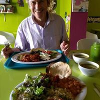 Selection from the buffet at Hare Krishna Buffete in Monterrey