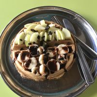 Waffle  at Hare Krishna Buffete in Monterrey