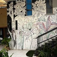 Outside patio  at Hare Krishna Buffete in Monterrey