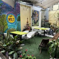 Outside patio  at Hare Krishna Buffete in Monterrey