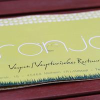 Menu  at Ronja in Muelheim