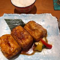 Fried tofu (part of vegetarian degustation) at Mamehachi in Kyoto