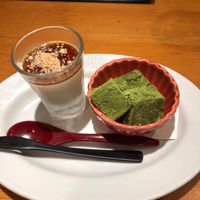 Dessert (part of vegetarian degustation) at Mamehachi in Kyoto