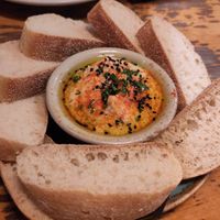 Hummus and bread at Under the Stars  in Bristol