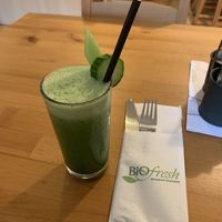 Green juice  at BIOFresh in Timisoara