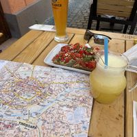 Bruschetta mir Basilikum-Pinienkern-Pesto  at BIOFresh in Timisoara