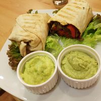 Fajitas/buritos with guacamole. at BIOFresh in Timisoara