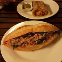 Shredded Tofu Sandwich (40.000VND) and Roti Wrap (50.000VND) - super Delicious! at Karma Waters in Hoi An