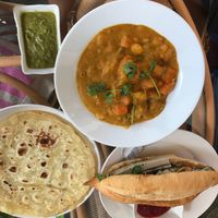 tofu roll and vege Indian curry - sooo good! at Karma Waters in Hoi An