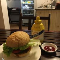Vegan Burger at Karma Waters in Hoi An