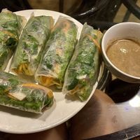 Fresh spring rolls with yummy sauce at Karma Waters in Hoi An